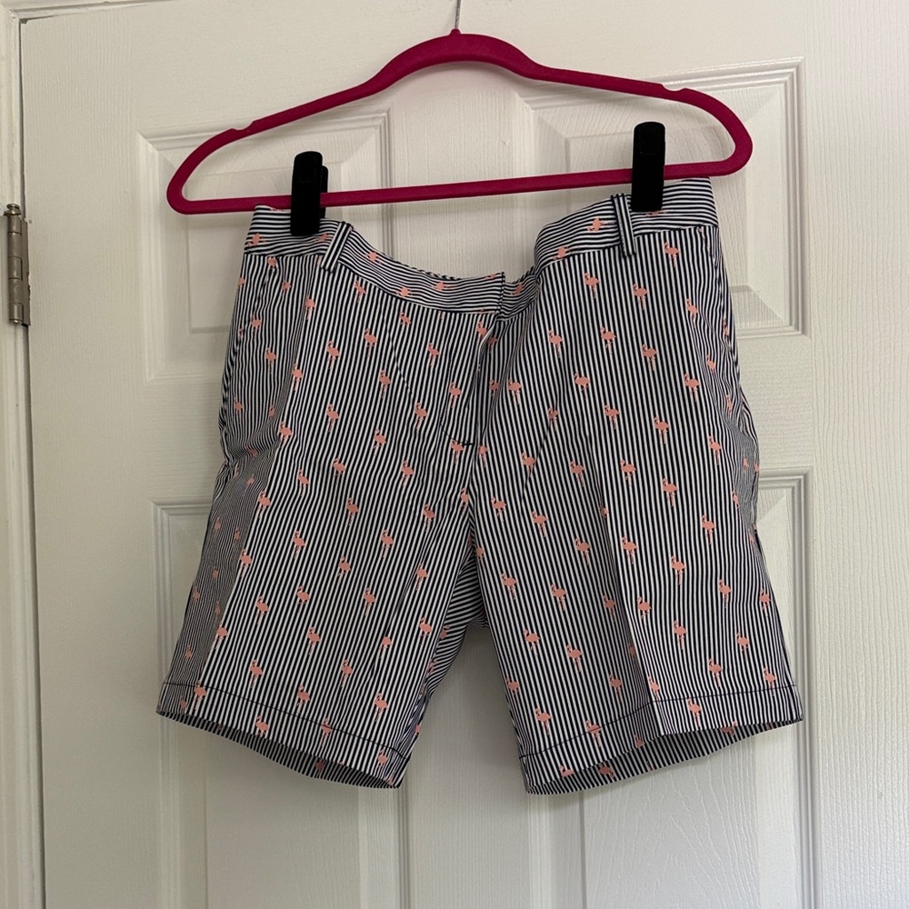 Izod Navy and White Striped Shorts- 6